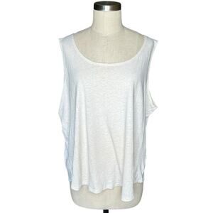 NA NIN Cream White Hemp Organic Cotton Knit Oversized Tank Top Women's One Size